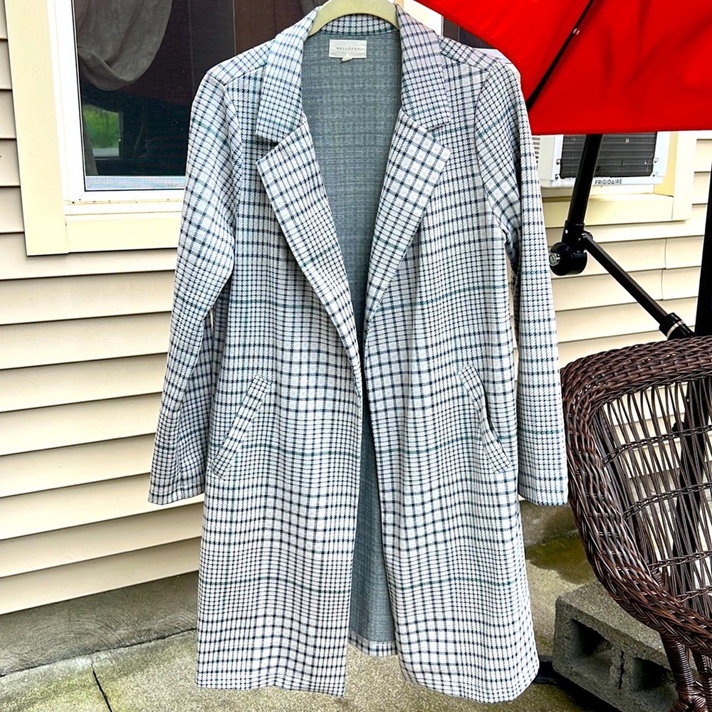 MELLODAY DUSTER OPEN FROMT JACKET.  -M